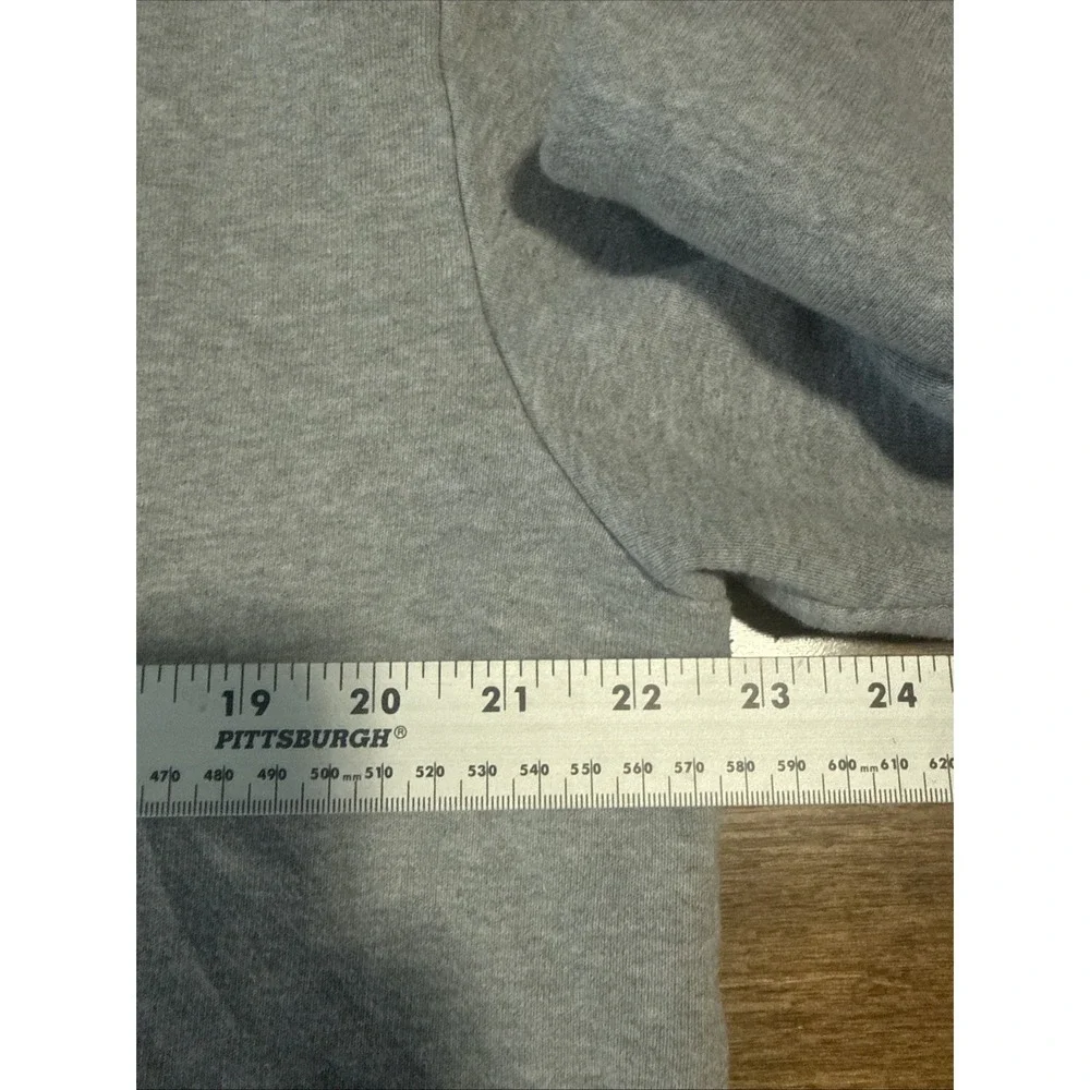 Adidas Men's Gray Solid Pullover Hoodie M Cotton Fleece Logo Drawstring